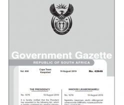 Act No.12 of 2019: National Qualifications Framework Amendment Act (August 2019)